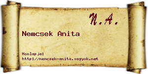 Nemcsek Anita névjegykártya